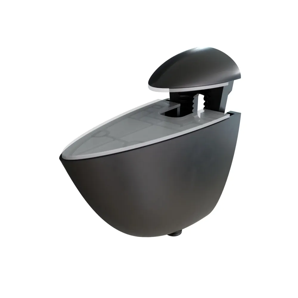 Soporte pared vidrio 880 negra 45mm Bonuit