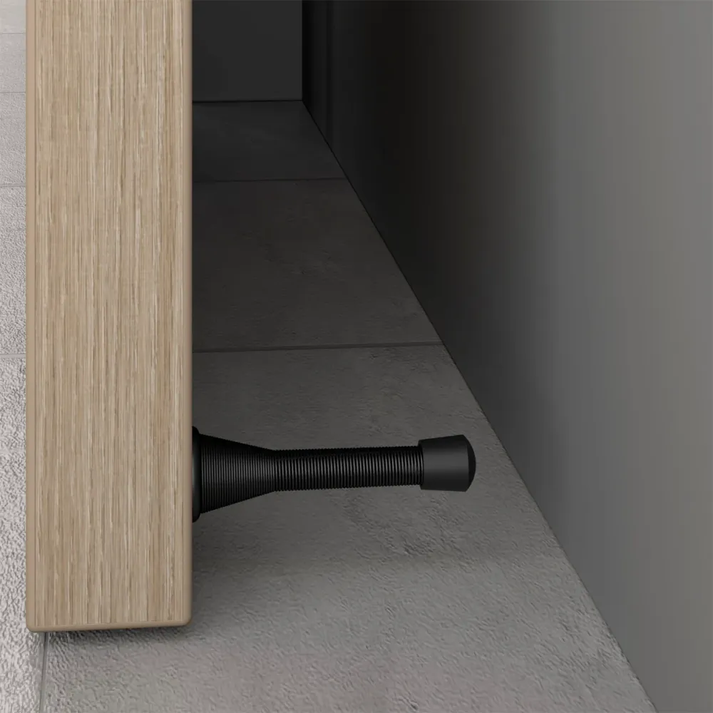 Tope resortado para puerta Negro Bonuit
