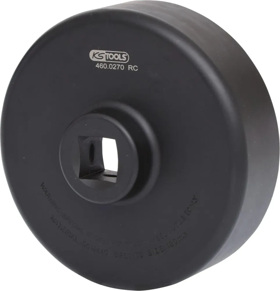 KS TOOLS Llave para tuercas de eje de 1', 6 cantos, corta, 130 mm ( 460.0270 ) BRILLIANT TOOLS