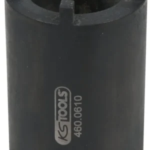 KS TOOLS Llave de 1/2' para tuercas ranuradas DAF para fijación de varillaje de dirección con 4 espigas, 52 mm ( 460.0610...