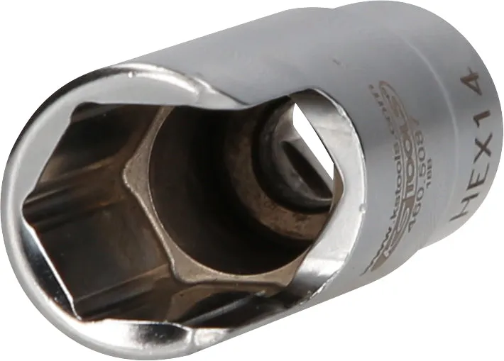 KS TOOLS Llave de vaso angular especial de 3/8' para uniones de tubos, 14 mm ( 460.5087 ) BRILLIANT TOOLS