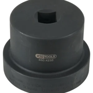 KS TOOLS Llave de vaso de 1' para tuercas de eje con cubo guí, 12 cantos, 95 mm ( 460.4235 ) BRILLIANT TOOLS