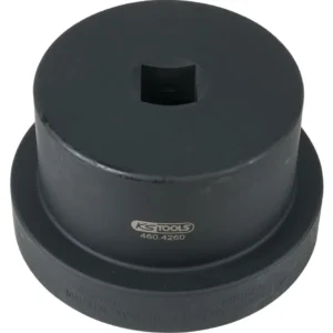 KS TOOLS Llave de vaso de 1' para tuercas de eje con cubo guí, 12 cantos, 120 mm ( 460.4260 ) BRILLIANT TOOLS