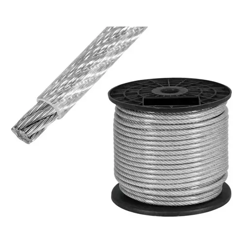 CABLE ACERO GALV. 1/8 - 3/16 PVC (6 X 7)