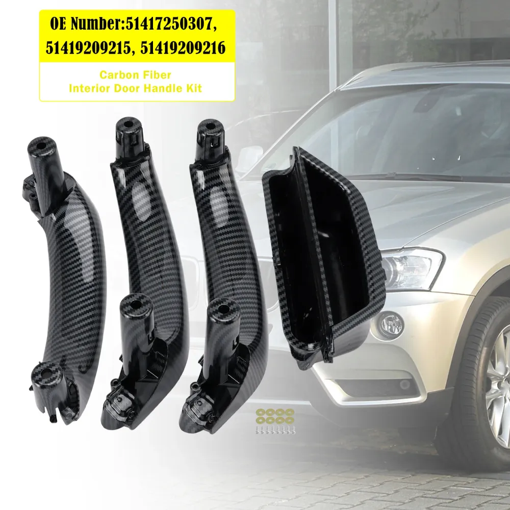 Carbon Fiber Interior Door Handle Kit 51417250307 BMW X3 (F25) X4 (F26)