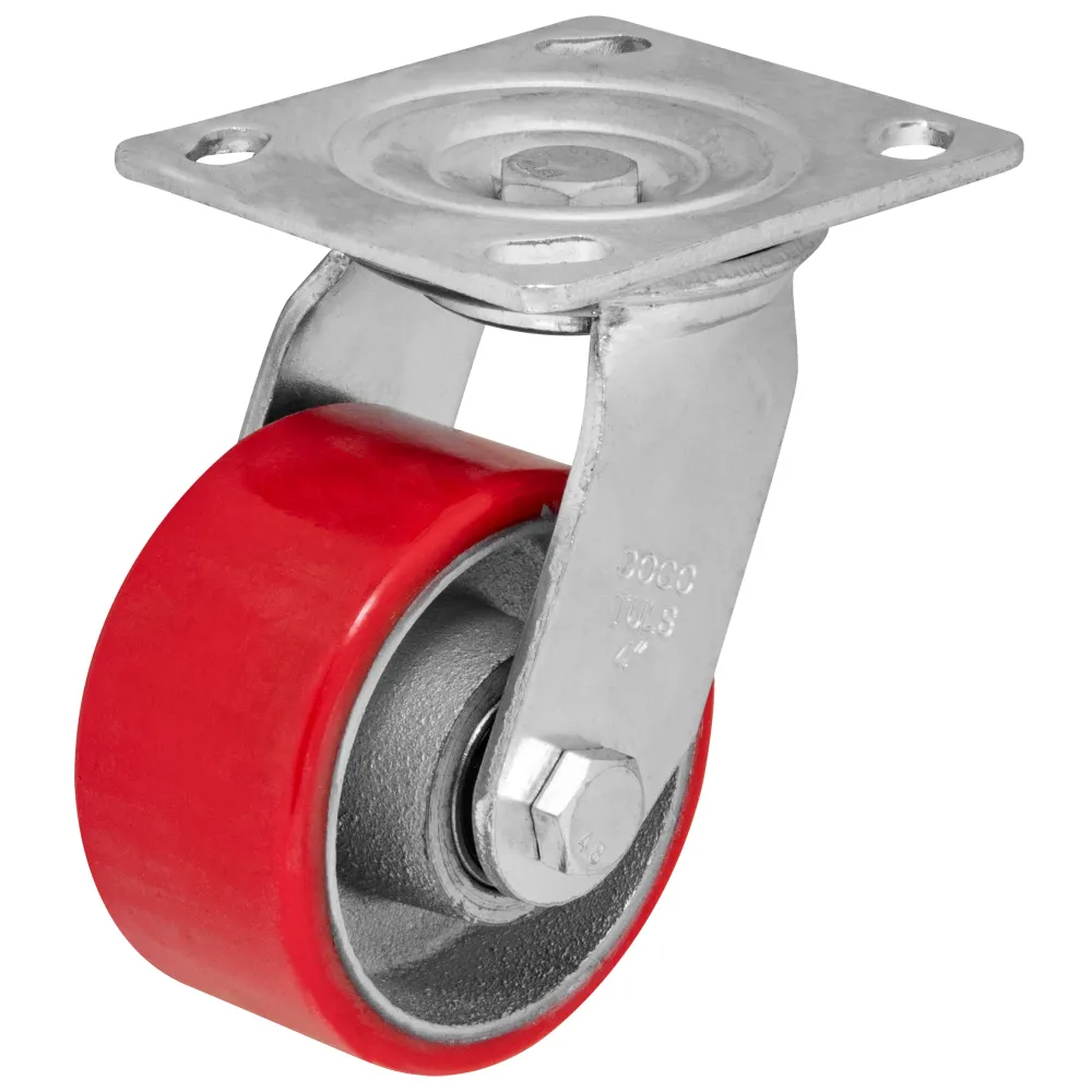 RODAJA FIERRO PU ROJO GIRATORIA 4" Casa Ferretera Poniente