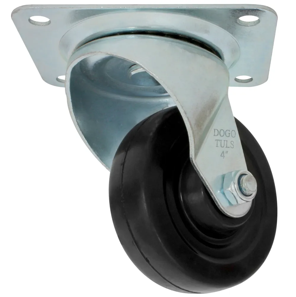 RODAJA HULE NEGRO GIRATORIA 4" BUJE Casa Ferretera Poniente