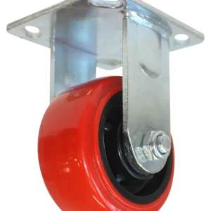RODAJA PP NEGRO Y PU ROJO FIJA 4" Casa Ferretera Poniente