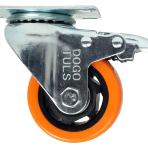RODAJA PVC NARANJA GIRATORIA FRENO 3" Casa Ferretera Poniente