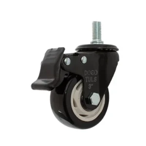 RODAJA PVC NEGRO ESPI ROSC 1/2 FRENO 3" Casa Ferretera Poniente
