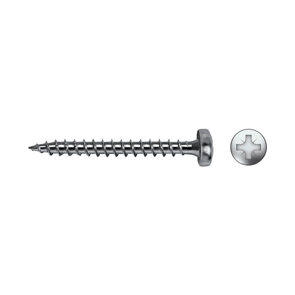 CAJA 500 UNID. TORNILLO MADERA VELOX B ROSCA COMPLETA ALOMADO IMPRONTA PZ2 Ø4,5 x 35 mm CINCADO CELO
