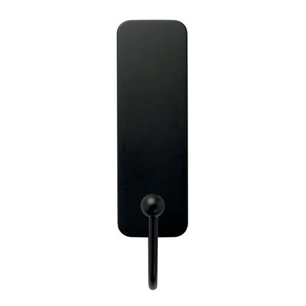 GANCHO MEDIANO, NEGRO MATE, 25 x 35 x 95 mm, 1 ud + 2 TIRAS, MÁX 1,3 kg COMMAND