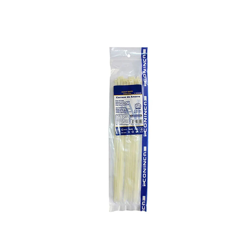 Amarres Plasticos (Tirra) 8" Blister 20Pzas Coninca
