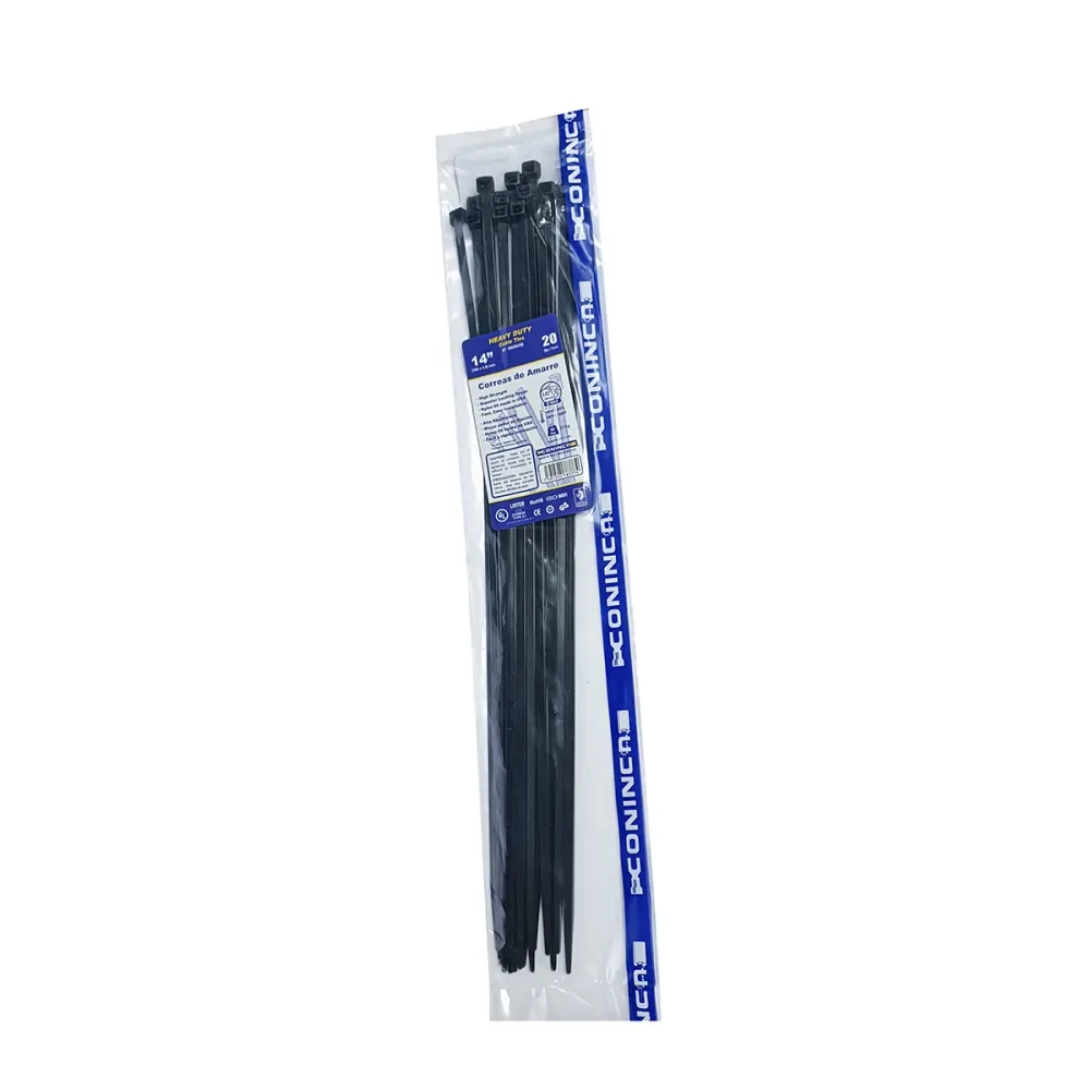 Amarres Plasticos (Tirra) 14" Blister 20Pzas Coninca