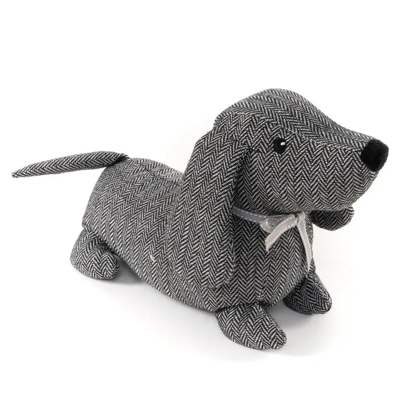 SUJETAPUERTAS PERRO SALCHICHA GRIS DCASA