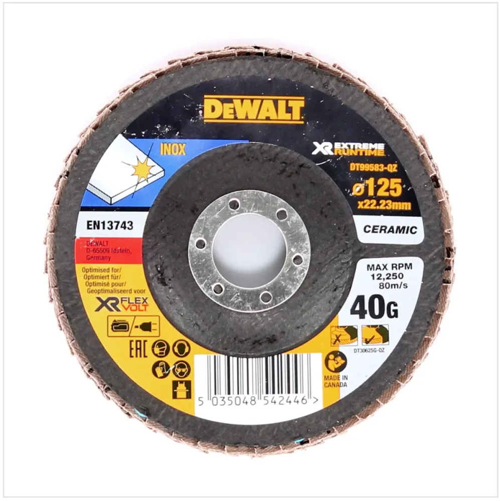 Dewalt DT 99583 disco de láminas cerámico FlexVolt 125 mm K40
