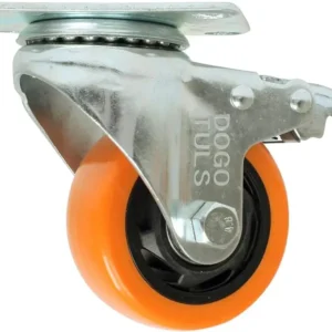 2pz Rodaja Pvc Giratoria Naranja Placa Freno 2´´ Dogotuls