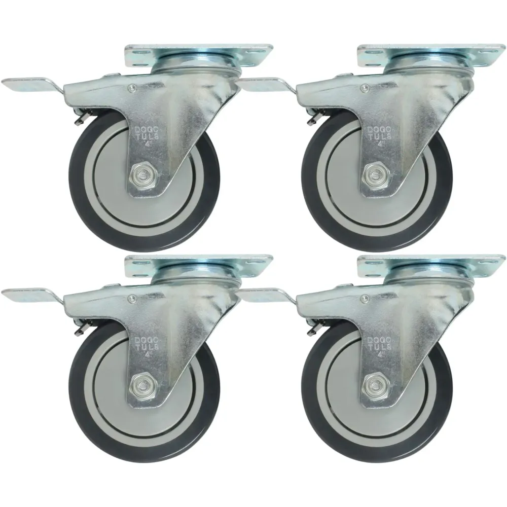4pz Rodaja PP Y PU Dogotuls Giratoria Freno 4"