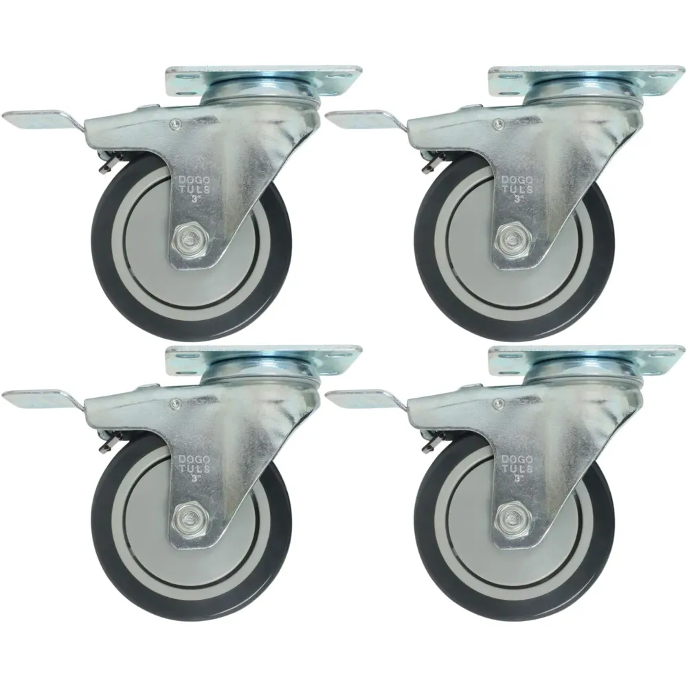 4pz Rodaja PP Y PU Dogotuls Giratoria Freno 3"