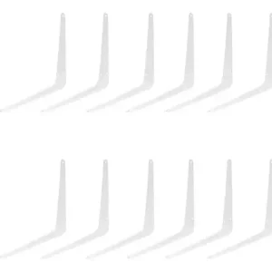 12 Mensulas Repisa Acero Blanco 15 X 20 Cm Dogotuls
