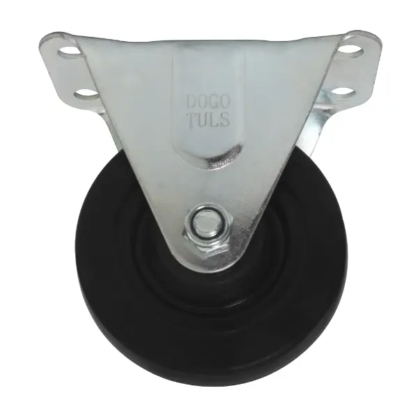 Rodaja de Hule Negro Fija 3" con Buje Dogotuls