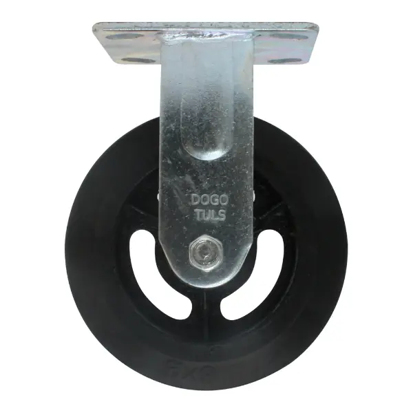 Rodaja De Hule Negro Uso Pesado Fija 6" Dogotuls