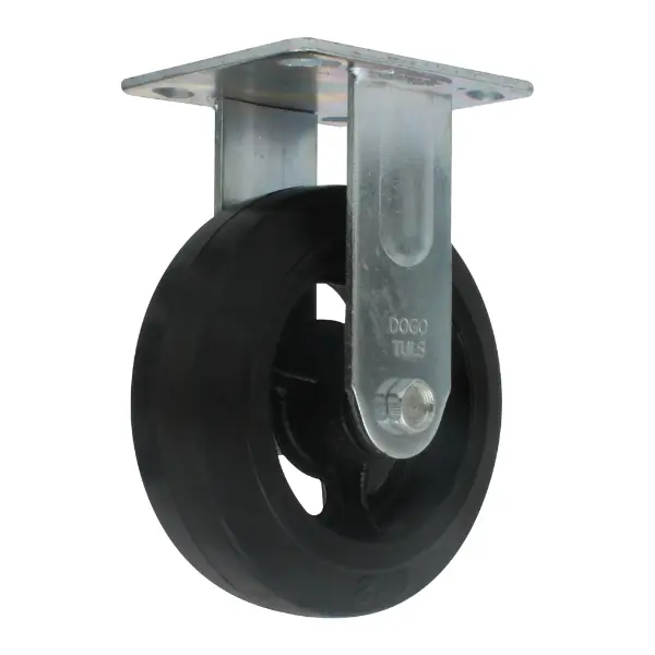 Rodaja De Hule Negro Uso Pesado Fija 6" Dogotuls