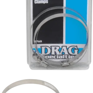 Stainless Steel Worm Clamps 2,25" - 3,25" Diameter Harley Davidson DRAG SPECIALTIES