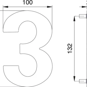 EDI casa número 3 acero inoxidable mate ( 3000261318 )