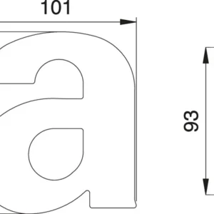Letra de número de casa EDI acero inoxidable mate ( 3000261324 )