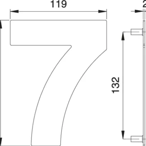 Número de casa EDI dígito 7 acero inoxidable mate ( 3000261322 )