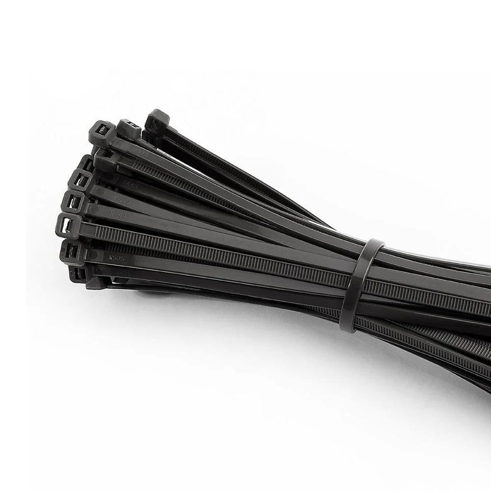 BRIDAS NEGRAS 4,5 x 300 mm NYLON ALTA CALIDAD (BOLSA 100 unid.) REUTILIZABLES EDM