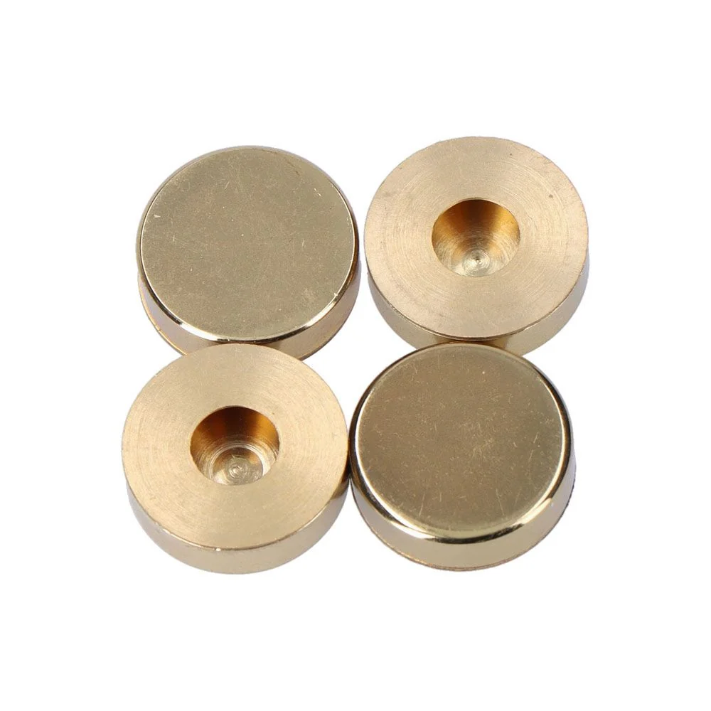 EMBELLECEDOR LATÓN ROSCADO LISO 12 mm PULIDO, 4 uds EDM