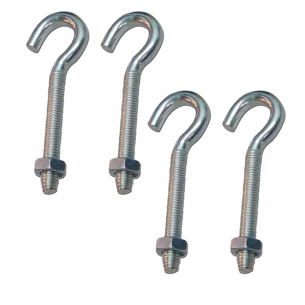 HEMBRILLA ABIERTA CON TUERCA HM02, M4 x 30 mm, ZINCADO, BLISTER 4 uds EDM
