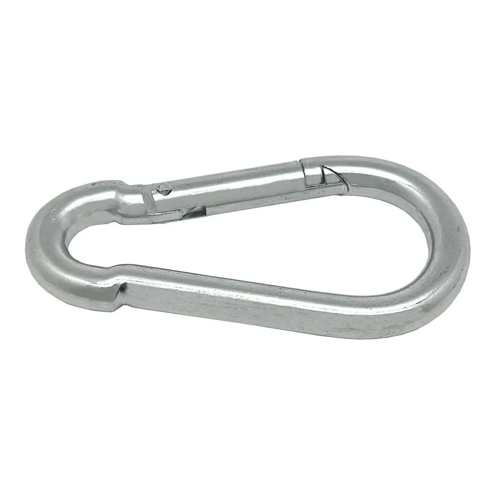 MOSQUETÓN BOMBERO, SIN SEGURO, MSQ01, ACERO GALVANIZADO, 5 x 50 mm. 2 unidades EDM