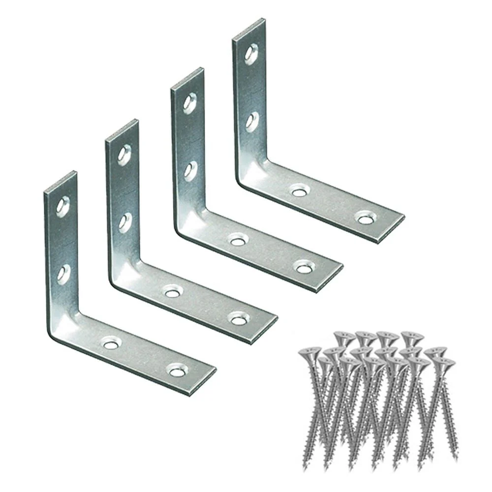 ÁNGULO REFUERZO AN02, ACERO ZINCADO, 20 x 20 x 15 mm. 4 unidades EDM