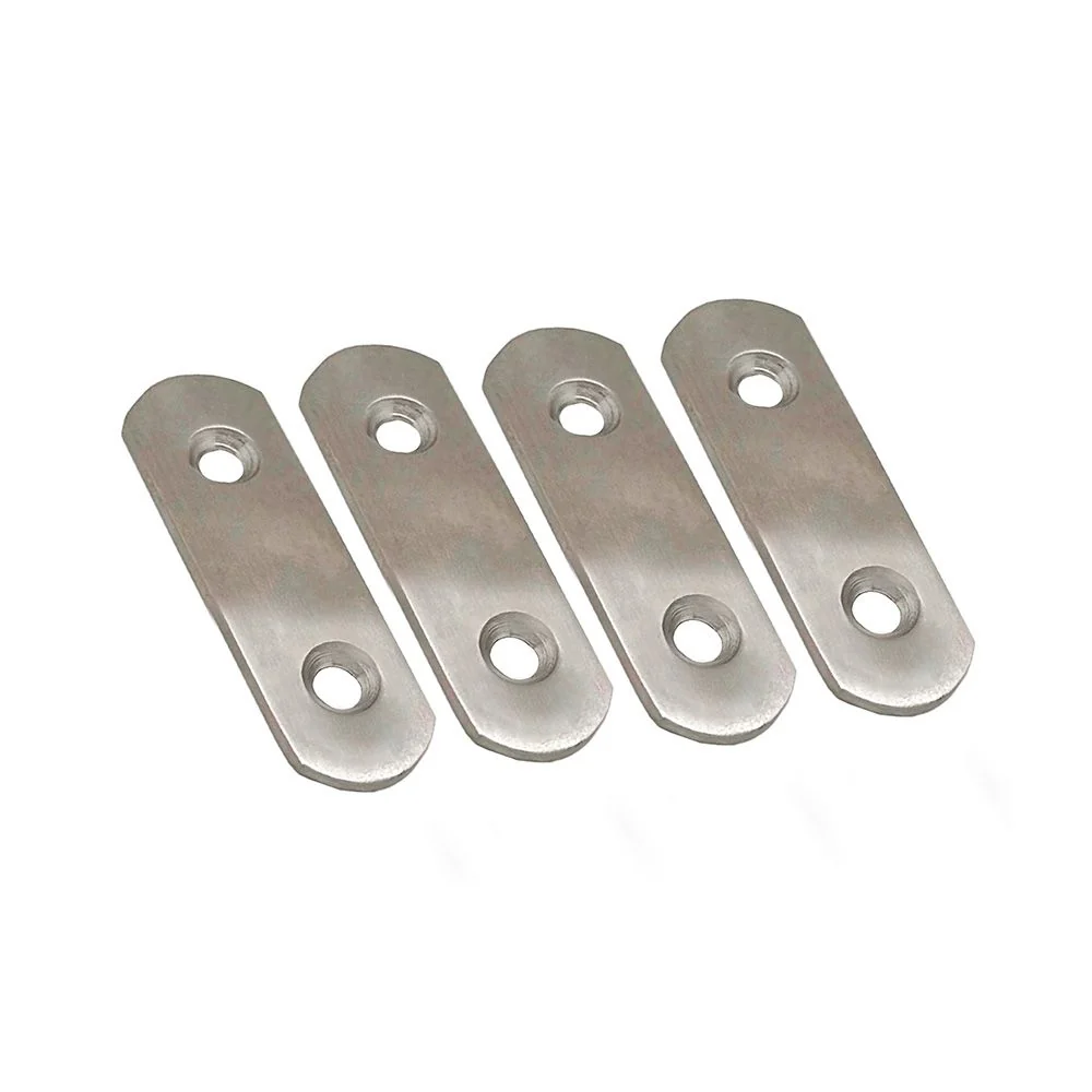 PLACA RECTA UNIÓN PLC14, ACERO INOXIDABLE, 40 x 16 x 1,5 mm. 4 unidades EDM