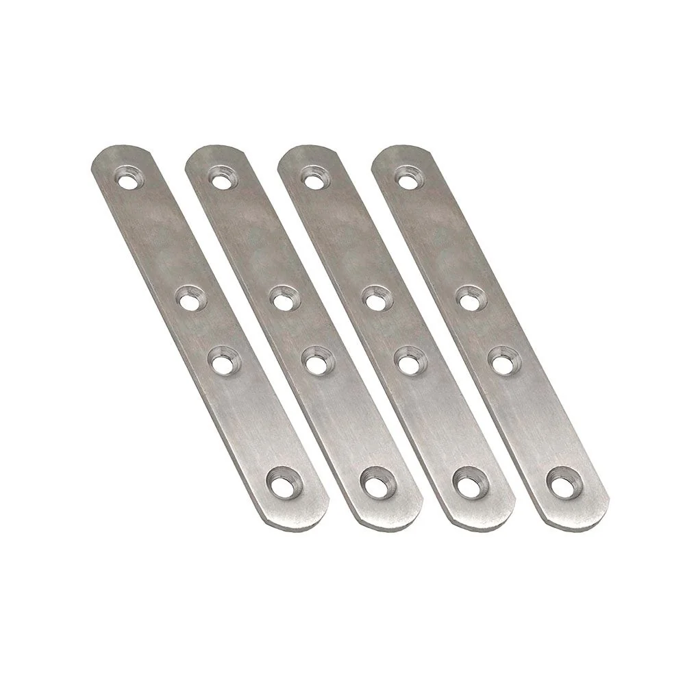 PLACA RECTA UNIÓN PLC14, ACERO INOXIDABLE, 120 x 19 x 2 mm. 4 unidades EDM