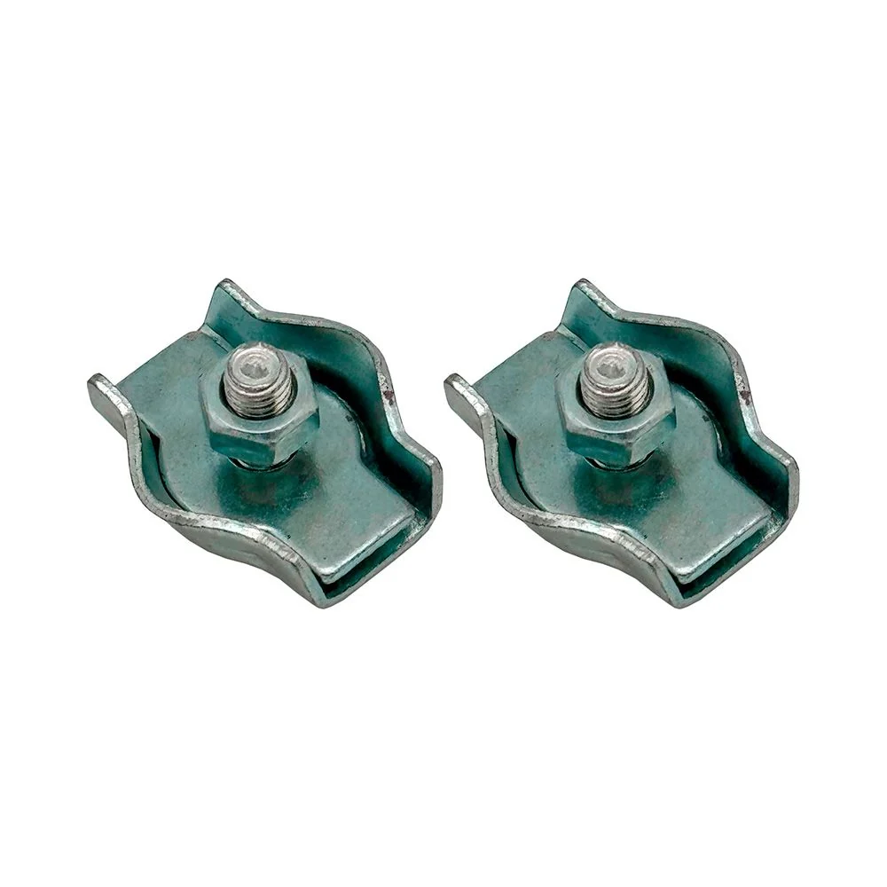 SUJETACABLE PLANO SIMPLE SJT03, 2 mm, GALVANIZADO, BLISTER 2 uds EDM