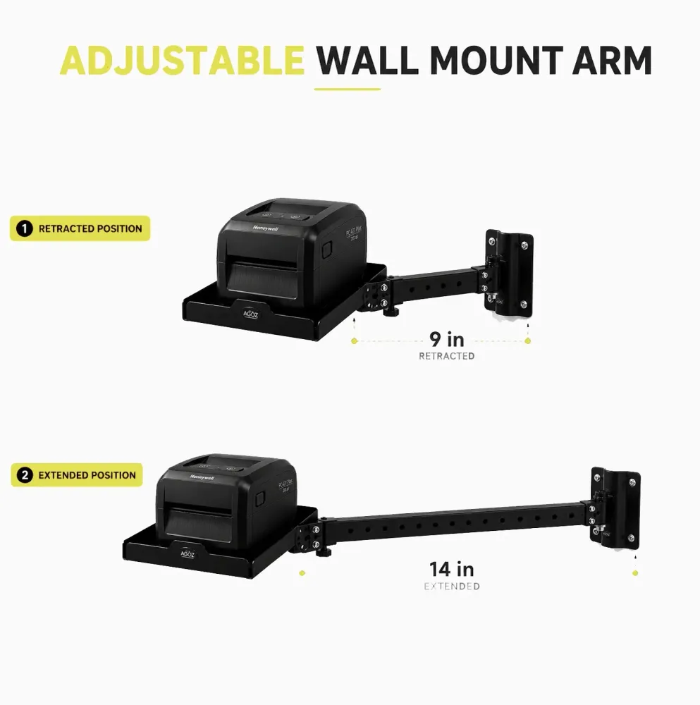 Estante de pared de acero inoxidable industrial para impresoras Honeywell