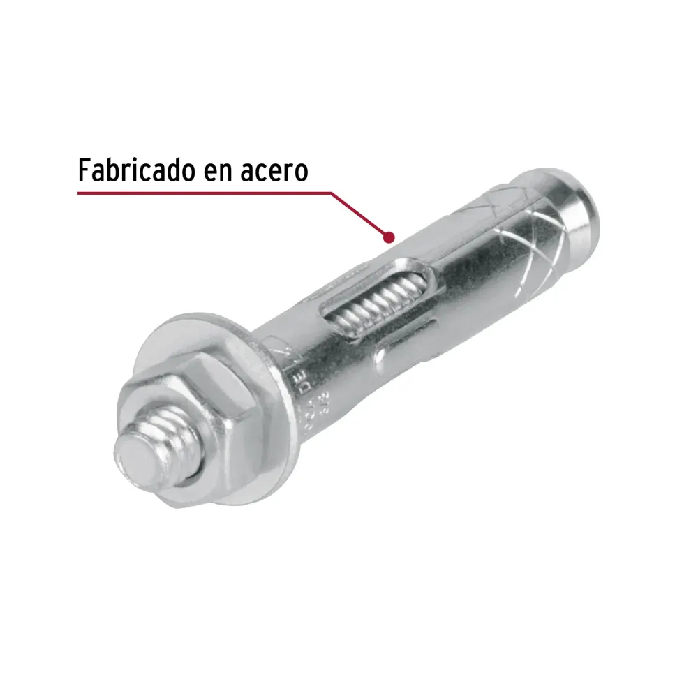 Bolsa con 4 taquetes expansivos de 1/4" con tornillo, Fiero