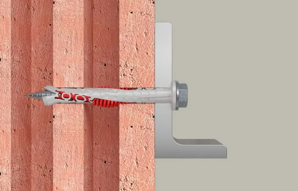 Taco Largo DuoXpand M10 con tornillo acero cincado y cabeza hexagonal fischer