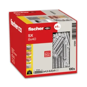 Taco SX original 8x40 fischer (sin tornillo) | Máxima seguridad en fijaciones