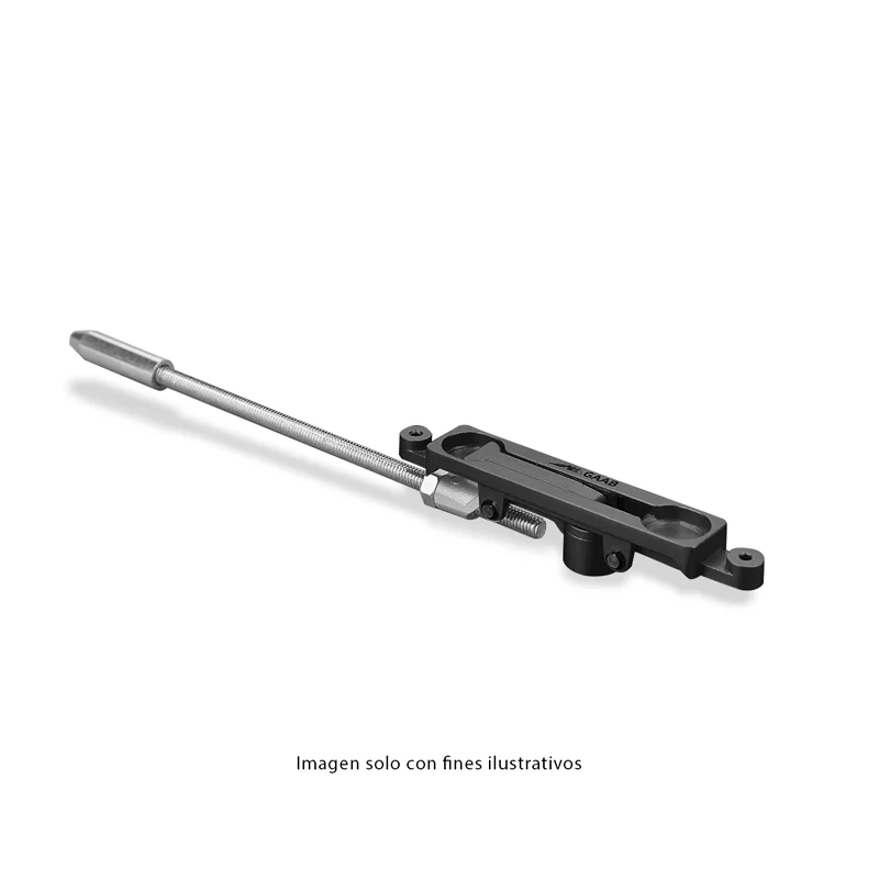 FLUSHBOLT NEGRO CON VARILLA GUIA METALICA CONTRAFRENTE Y TAPA DE NYLON GAAB