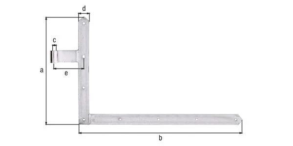 GAH Bisagra angular para puerta de Alberts ( 8001514106 ) 400x600x40x105mm abajo la izquierda 5 mm