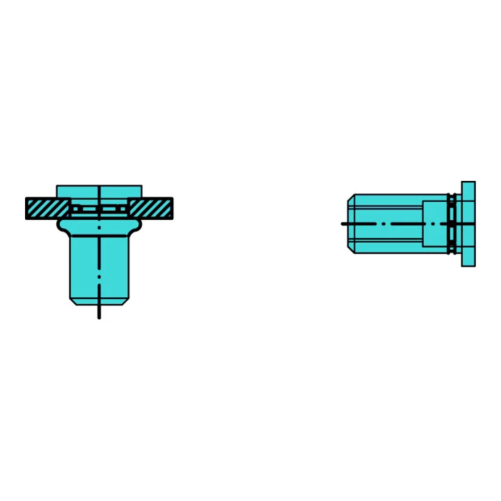Tuerca remachable GESIPA Vástago de remache PolyGrip(R) d x l 7 x 13,5 mm M5 ( 4000813828 )