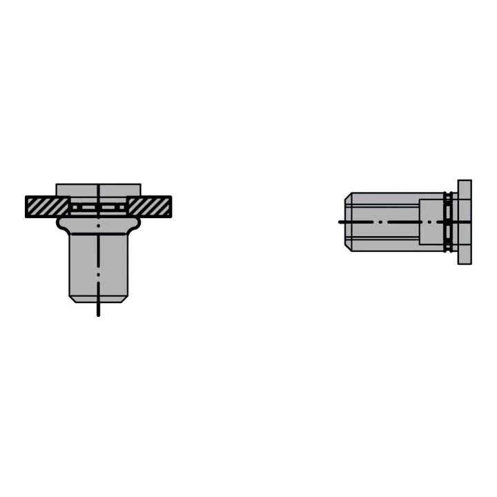 Tuerca remachable GESIPA Vástago de remache PolyGrip(R) d x l 11 x 20 mm M8 ( 4000813824 )