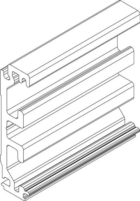 Perfil de compensación de marcos GEZE para montaje en pared, aluminio EV1 ( 3000255377 )