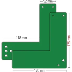 Placa de montaje GFS 901 - / 991 470 Montaje en puertas de cristal ( 3000250546 )