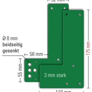 Placa de montaje GFS 901 - / 991 470 Montaje en puertas de cristal ( 3000250545 )